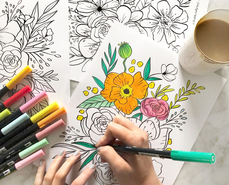 Floral Coloring Pages 