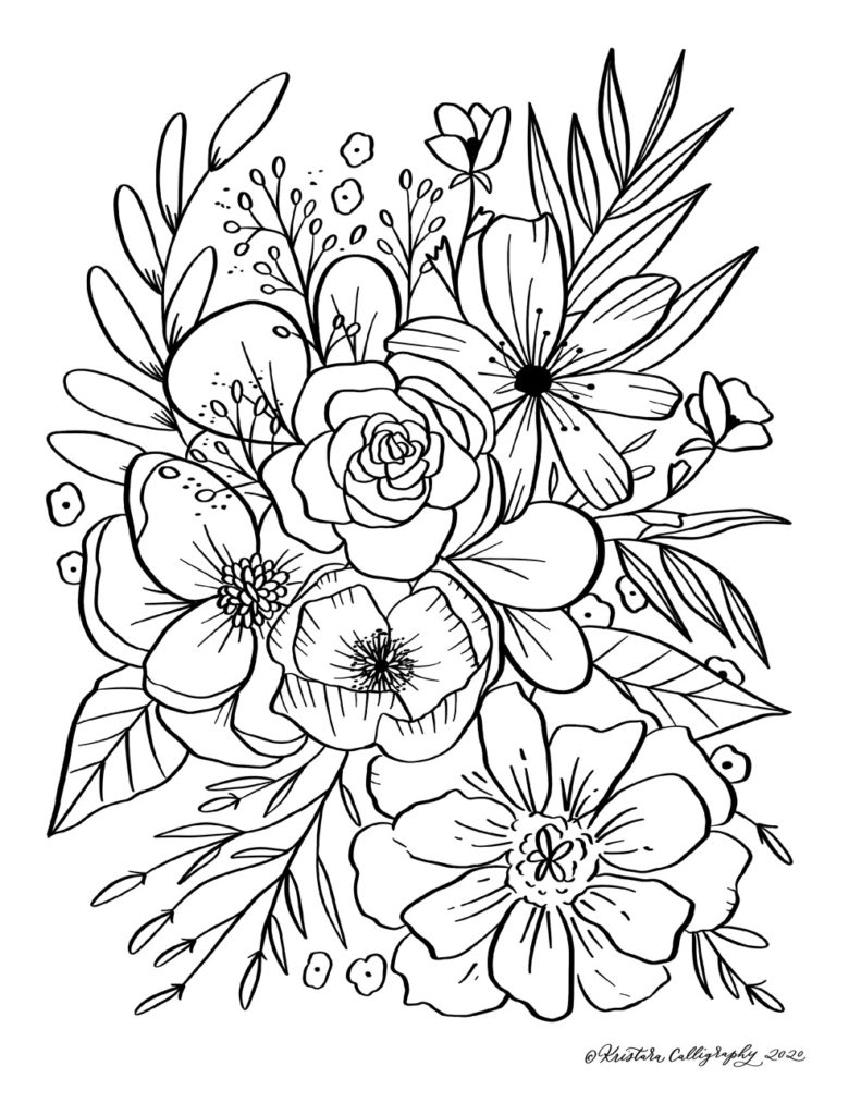 Floral Coloring Pages  