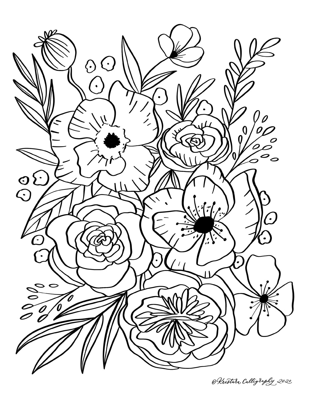 Floral Coloring Pages